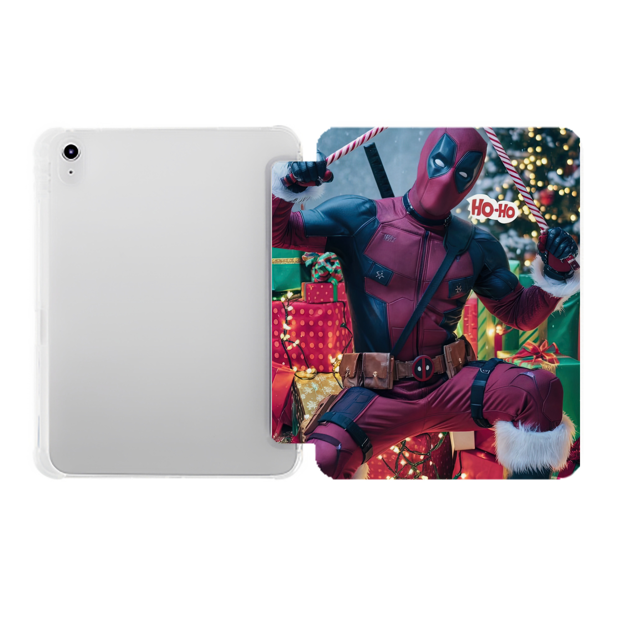 （画像用） Deadpool デッドプール IPad ケース ペン収納付き 三つ折りスタンド PUレザー×シリコン 対応機種9.5/10.5/10.9インチ